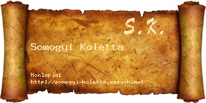 Somogyi Koletta névjegykártya